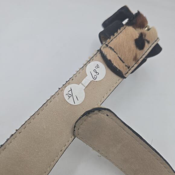 LEATHEROCK Calf-Hair Leather Animal Print Belt USA Size Small Fits 27-31\